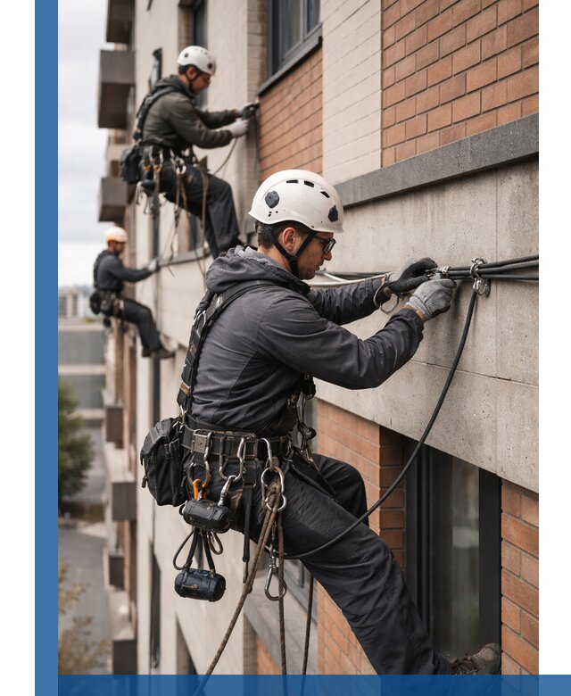 Крепление кабеля на фасаде монтаж и крепеж в Феодосии