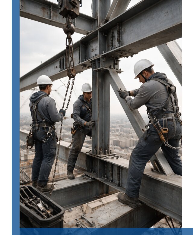 Профессиональный монтаж металлоконструкций на высоте в Феодосии