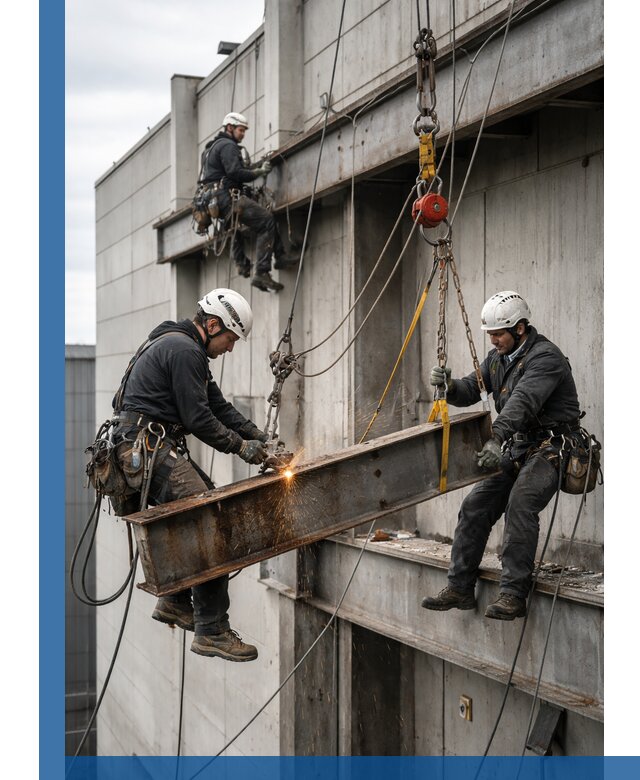 Демонтаж металлоконструкций на высоте в Феодосии под ключ