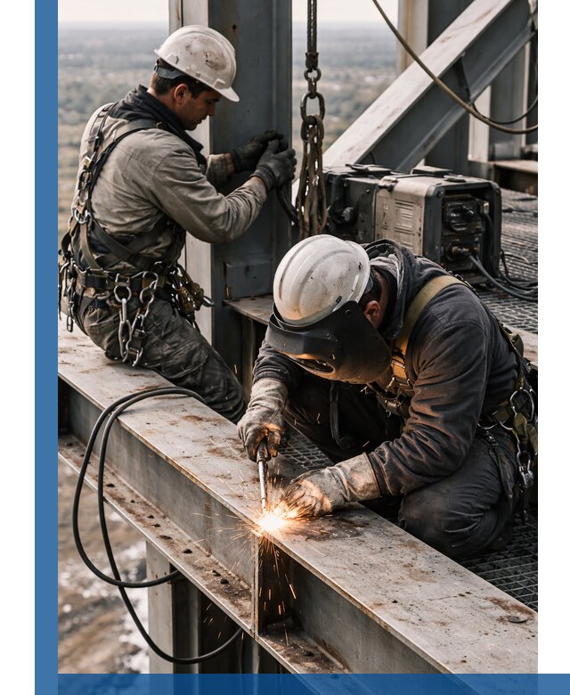 Высотные сварочные работы в Феодосии для промышленных объектов