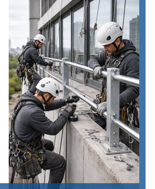 Монтаж ограждений на высоте в Феодосии, от 1219 р. | ВЫСОТНИК-Фдс