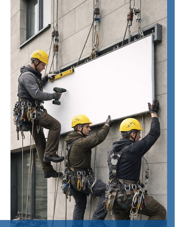 Монтаж рекламной вывески в Феодосии от 8126 р. | ВЫСОТНИК-Фдс