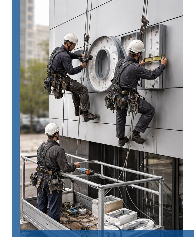 Профессиональный монтаж световых букв в Феодосии под ключ