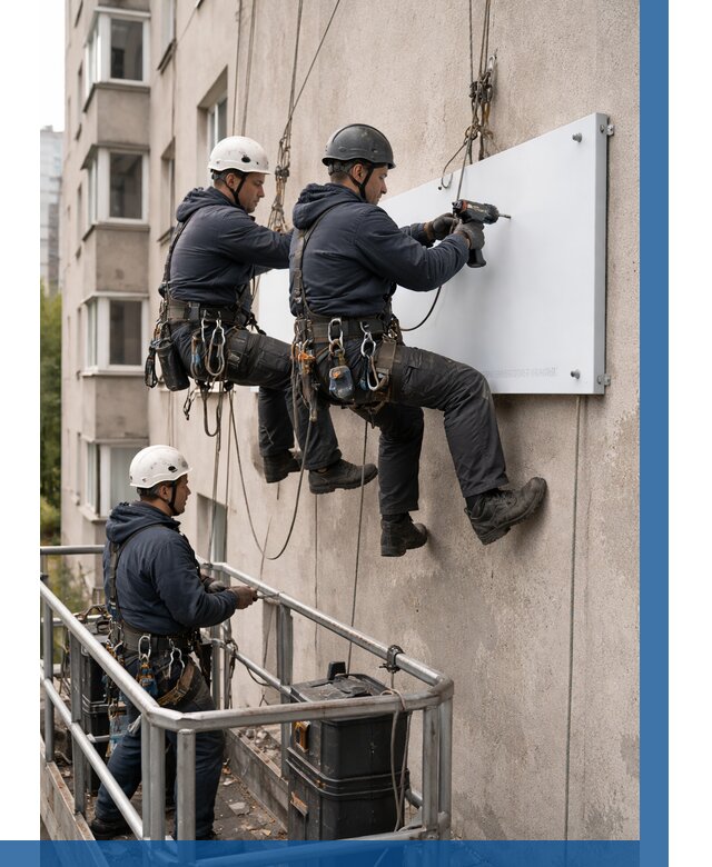 Монтаж табличек и указателей в Феодосии от 3555 р. | ВЫСОТНИК-Фдс