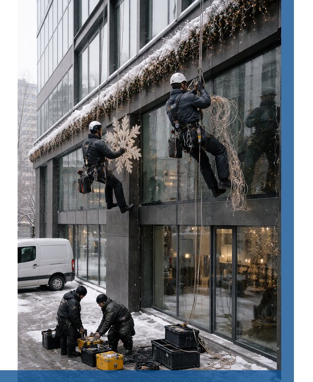 Демонтаж новогоднего оформления в Феодосии от 5587 р. | ВЫСОТНИК-Фдс