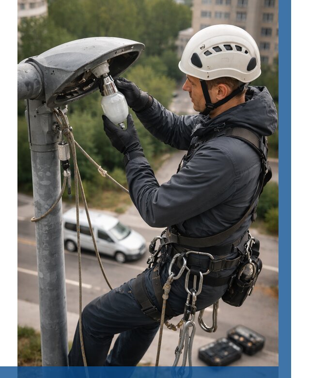 Замена ламп на высоте в Феодосии от 2540 р. | ВЫСОТНИК-Фдс