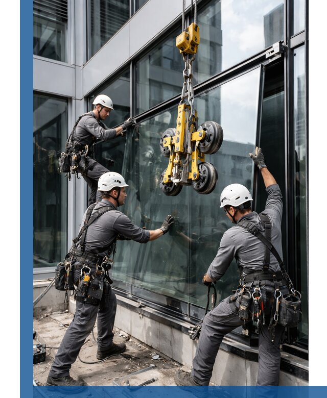 Структурное остекление фасадов в Феодосии монтаж и обслуживание