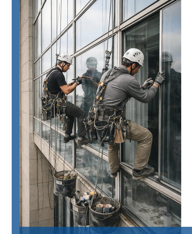 Ремонт витражных конструкций и фасадного остекления в Феодосии