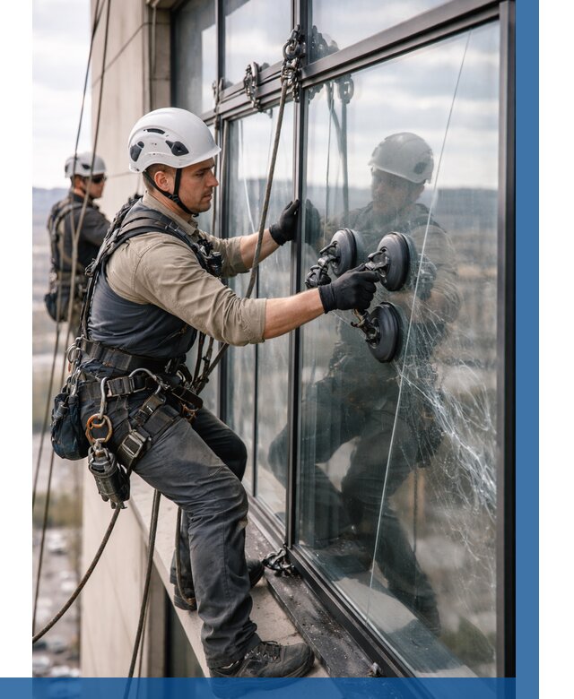 Замена стекла в витраже в Феодосии под ключ от 8634 р. | ВЫСОТНИК-Фдс