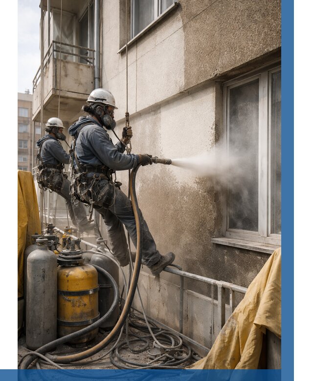 Пескоструйная очистка фасада в Феодосии от 660 р. | ВЫСОТНИК-Фдс