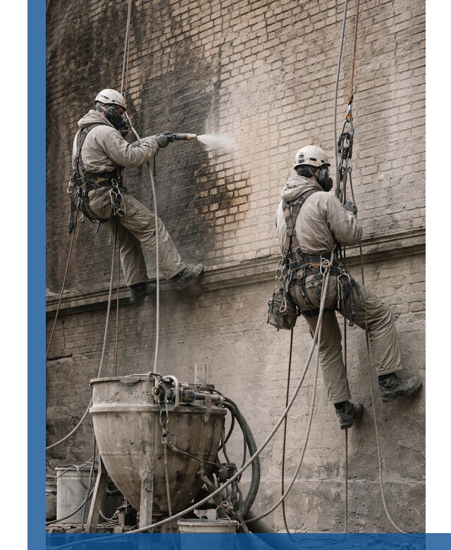 Пескоструйная очистка фасадов в Феодосии профессионально