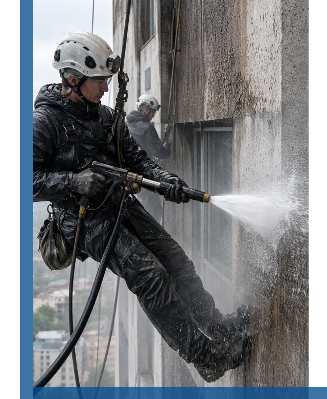 Гидроструйная очистка фасадов и конструкций в Феодосии