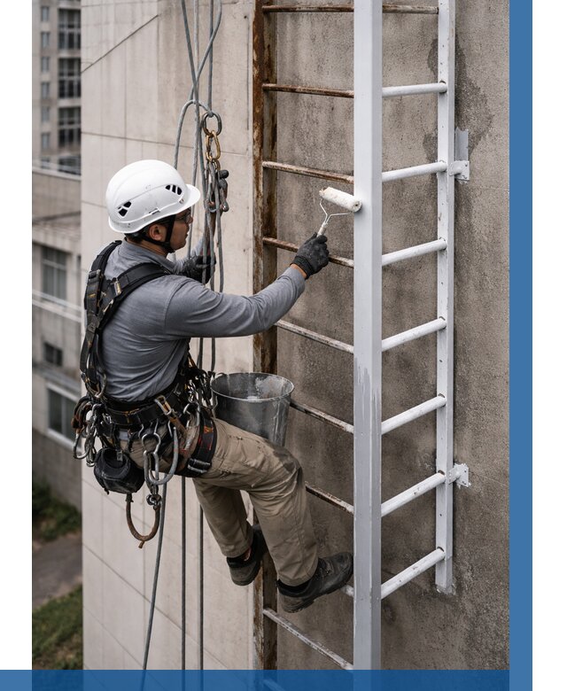 Покраска пожарных лестниц в Феодосии от 4571 р. | ВЫСОТНИК-Фдс