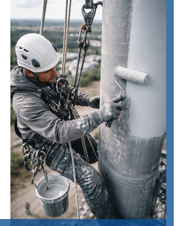 Покраска мачт связи под ключ в Феодосии от 863 р. | ВЫСОТНИК-Фдс