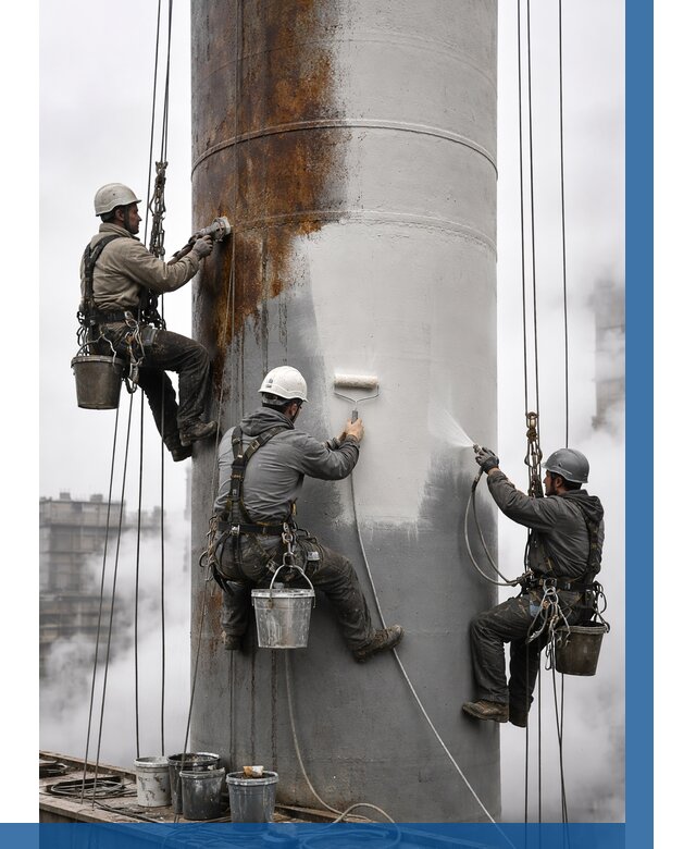 Покраска дымовых труб в Феодосии от 8634 р. | ВЫСОТНИК-Фдс