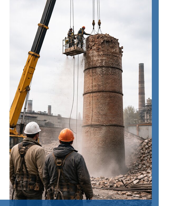 Демонтаж дымовой трубы в Феодосии от 91422 р. | ВЫСОТНИК-Фдс, смета