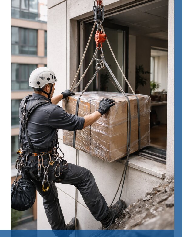 Подъем груза через окно в Феодосии от 4571 р. | ВЫСОТНИК-Фдс