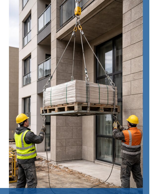 Подъем керамогранита на этаж в Феодосии от 3555 р. | ВЫСОТНИК-Фдс