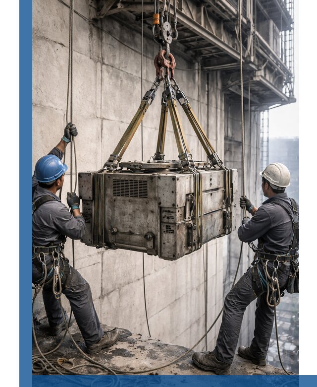 Такелажные работы на высоте, подъем и монтаж грузов в Феодосии