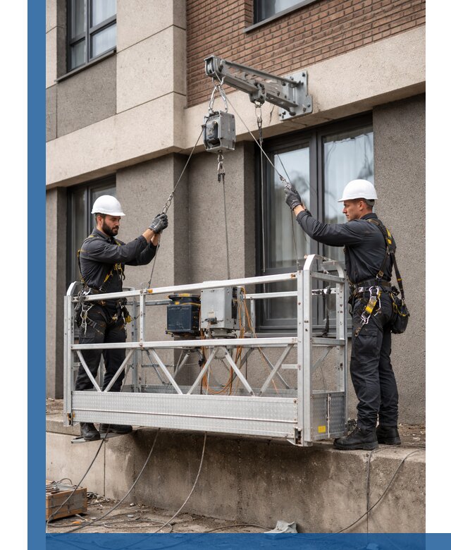 Монтаж и подъем фасадной люльки в Феодосии с гарантией безопасности