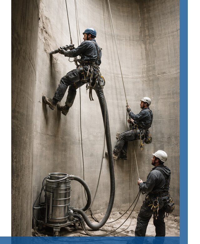 Зачистка силосов в Феодосии от 4571 р. Договор и смета ВЫСОТНИК-Фдс