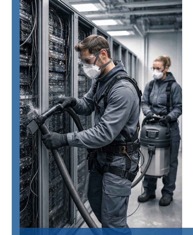 Обеспыливание серверной комнаты в Феодосии, профессиональная очистка