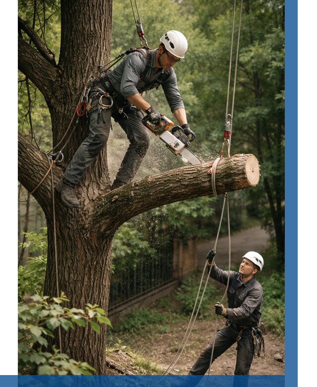 Спил деревьев альпинистами в Феодосии от 8126 р. | ВЫСОТНИК-Фдс