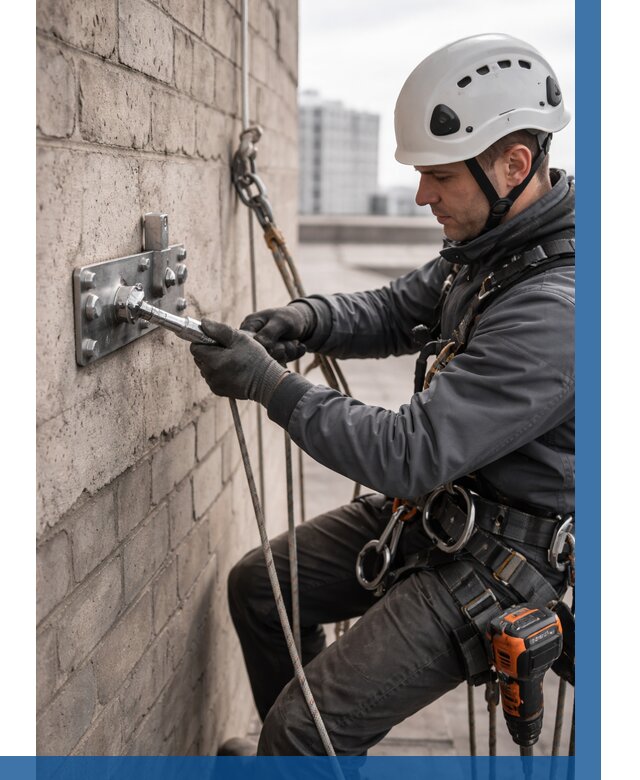 Установка анкерных точек в Феодосии от 3555 р. | ВЫСОТНИК-Фдс